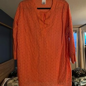 Lands End coral tunic